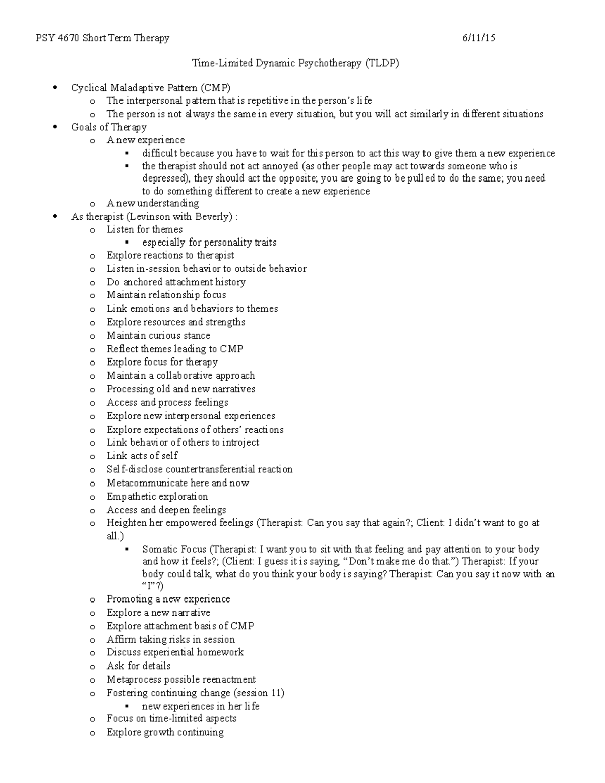 6-tldp-therapy-notes-psy-4670-short-term-therapy-6-11-time-limited