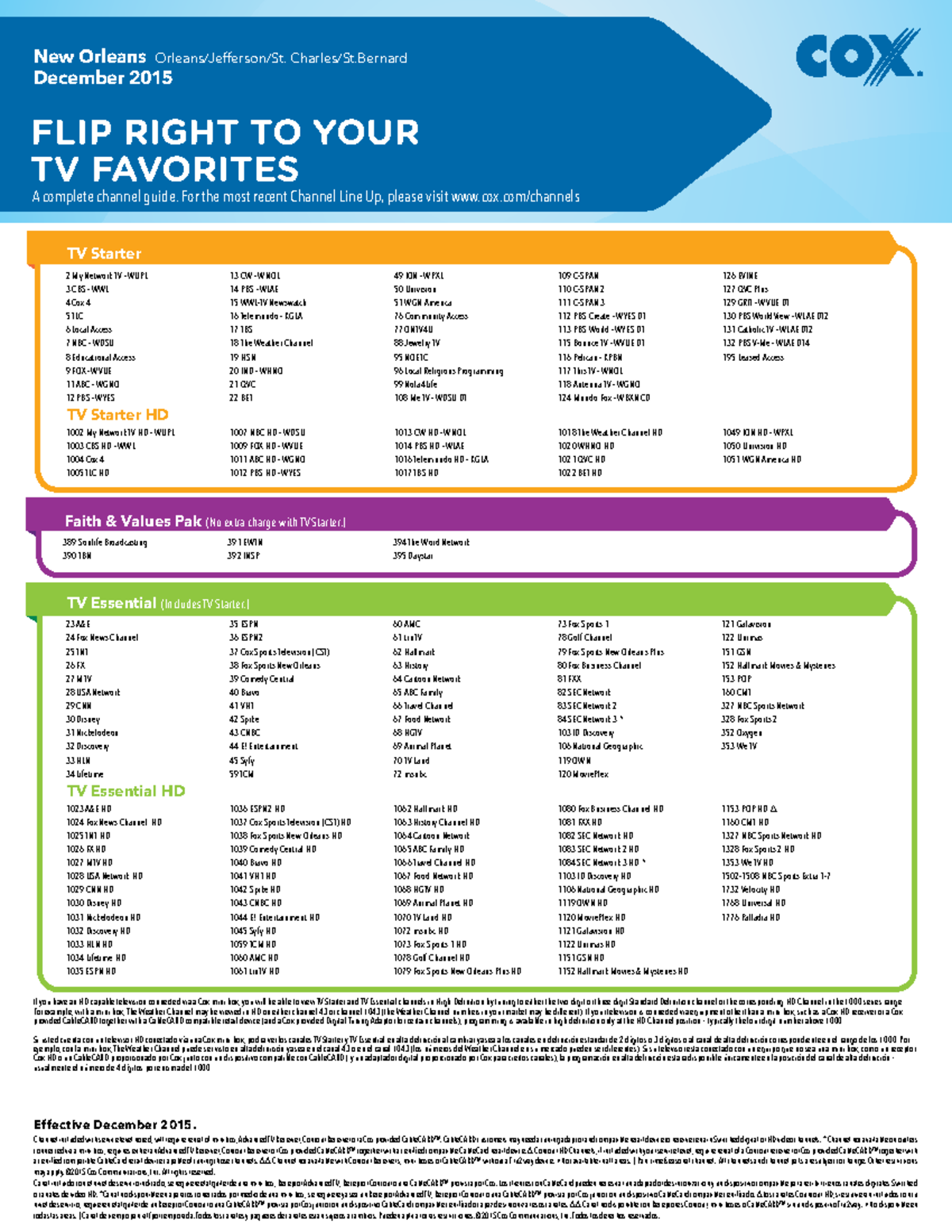 Cox Communications Channel Lineup San Diego - ze1gvha