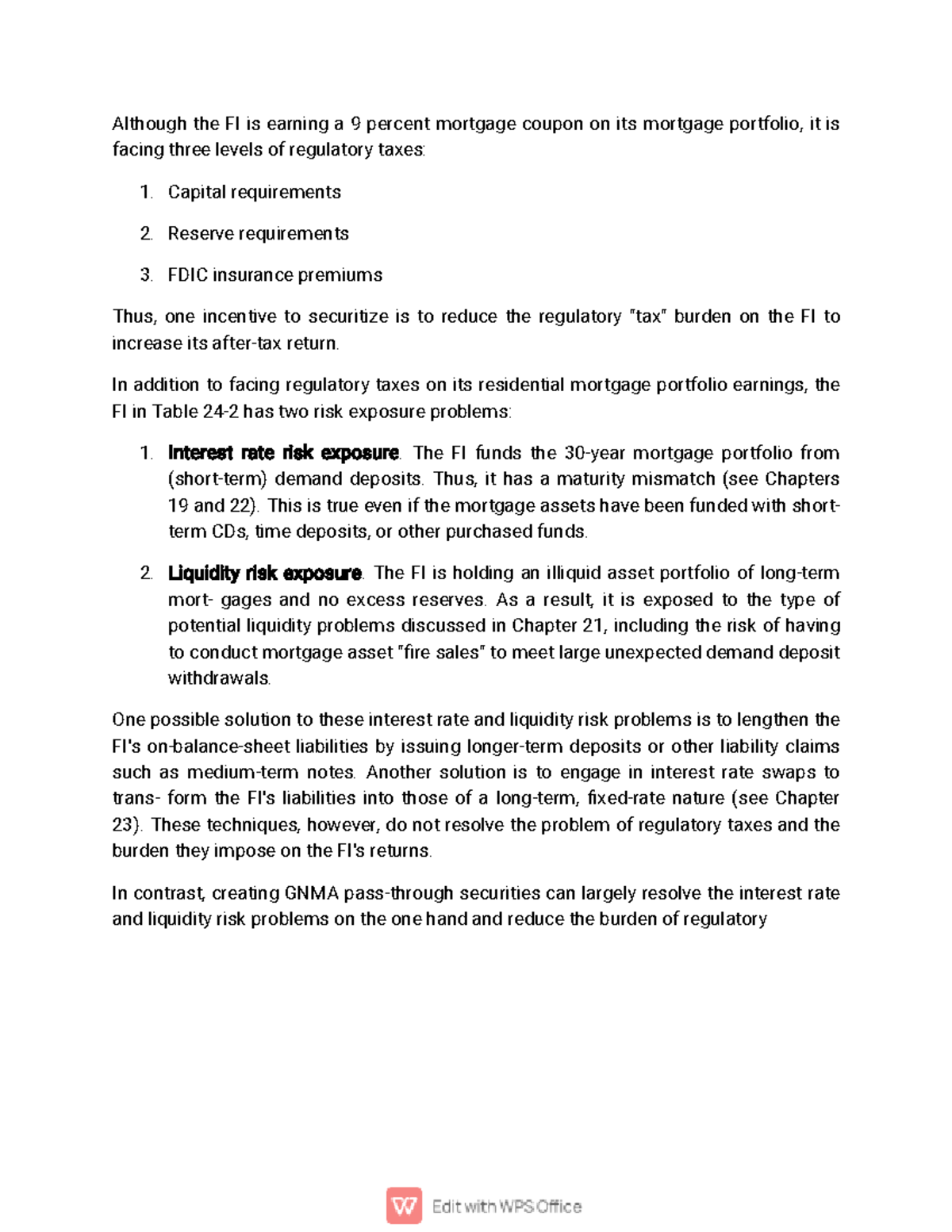 Regulatory taxes Seventh Edition of Financial Markets and