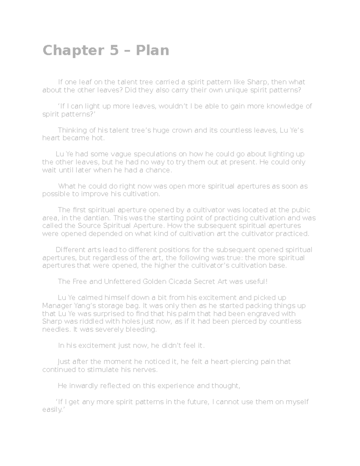 Humanity 5 - PROF DUN - Chapter 5 – Plan If one leaf on the talent tree ...