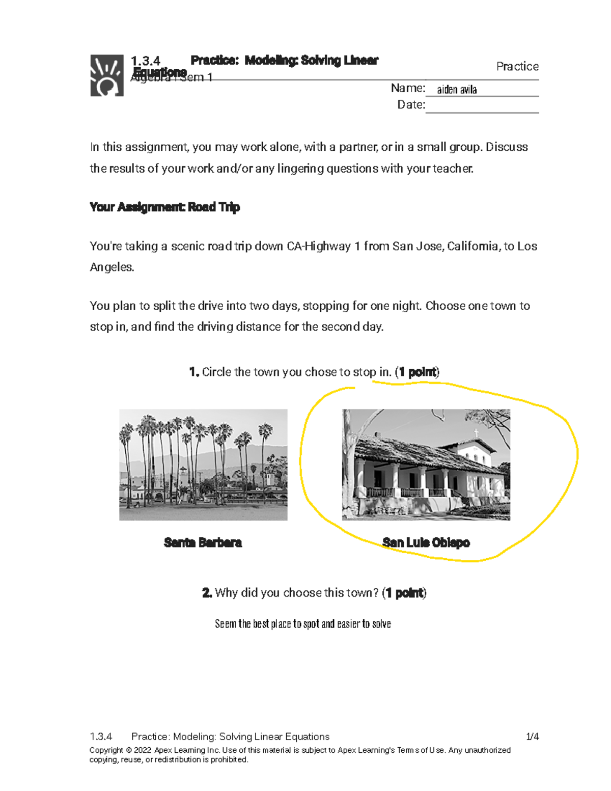 1 3 4 Practice Modeling Solving Linear Equations Practice