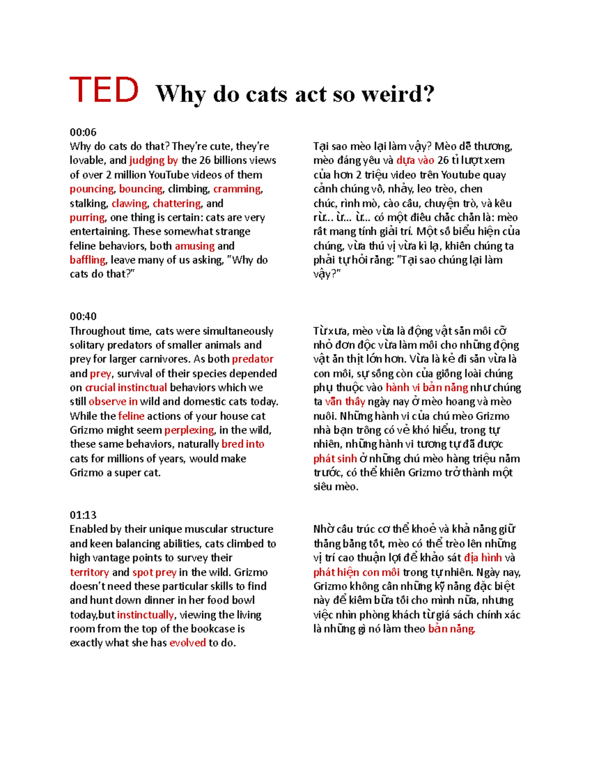 TED Why do cats act so weird TED Why do cats act so weird? 00 Why do