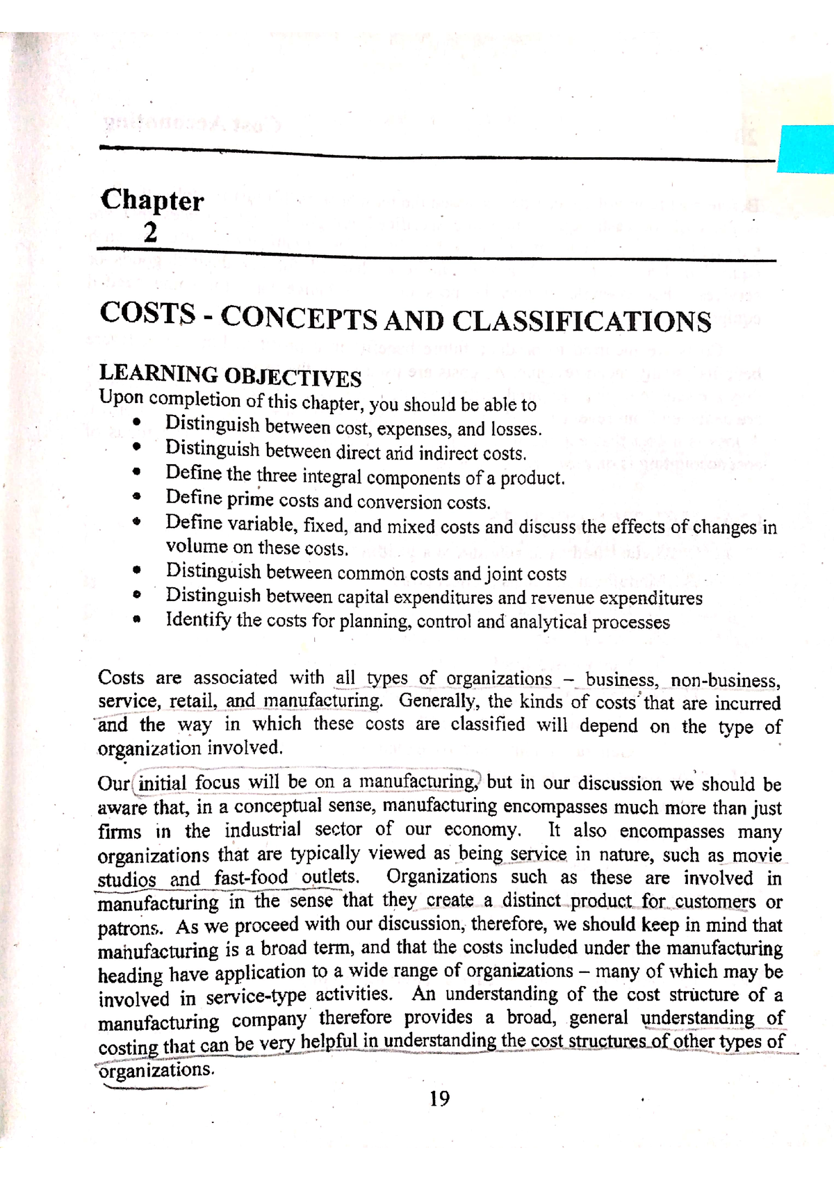 cost accounting chapter 2 homework solutions