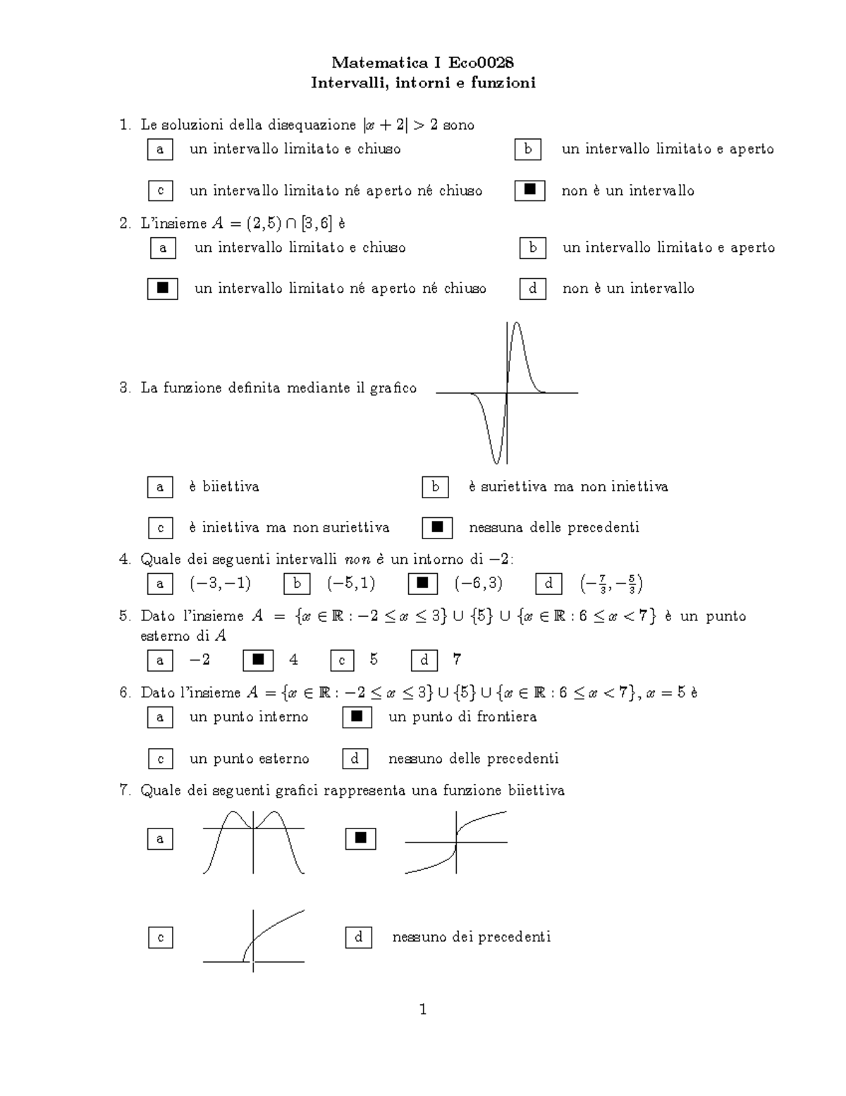04S Intervalli intorni e funzioni - Matematica I Eco Intervalli ...