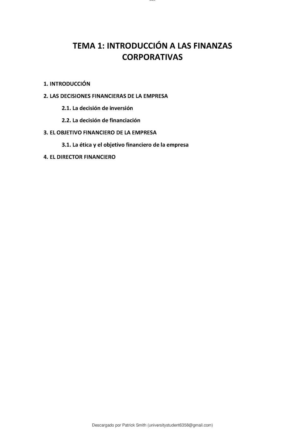 Finanzas 1 3 Tema 1 IntroducciÓn A Las Finanzas Corporativas 1 IntroducciÓn 2 Las 5336