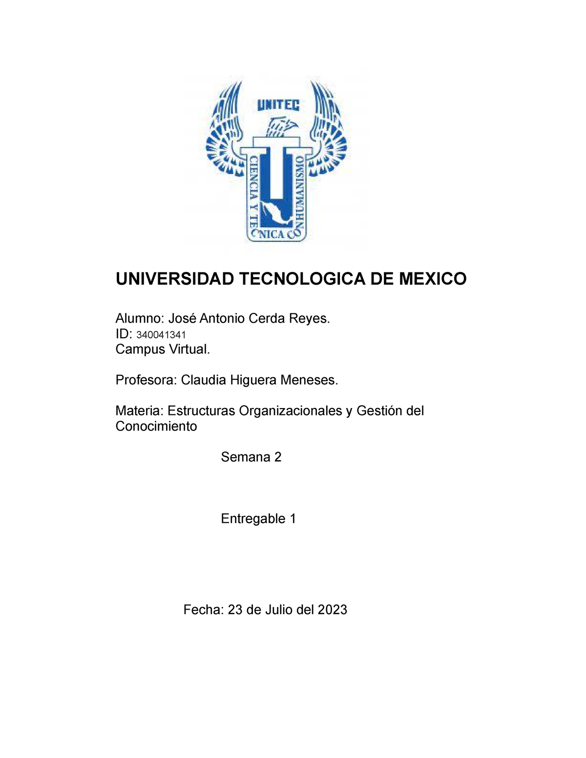 Entregable 1 estructura organizacional del con - Estructuras ...