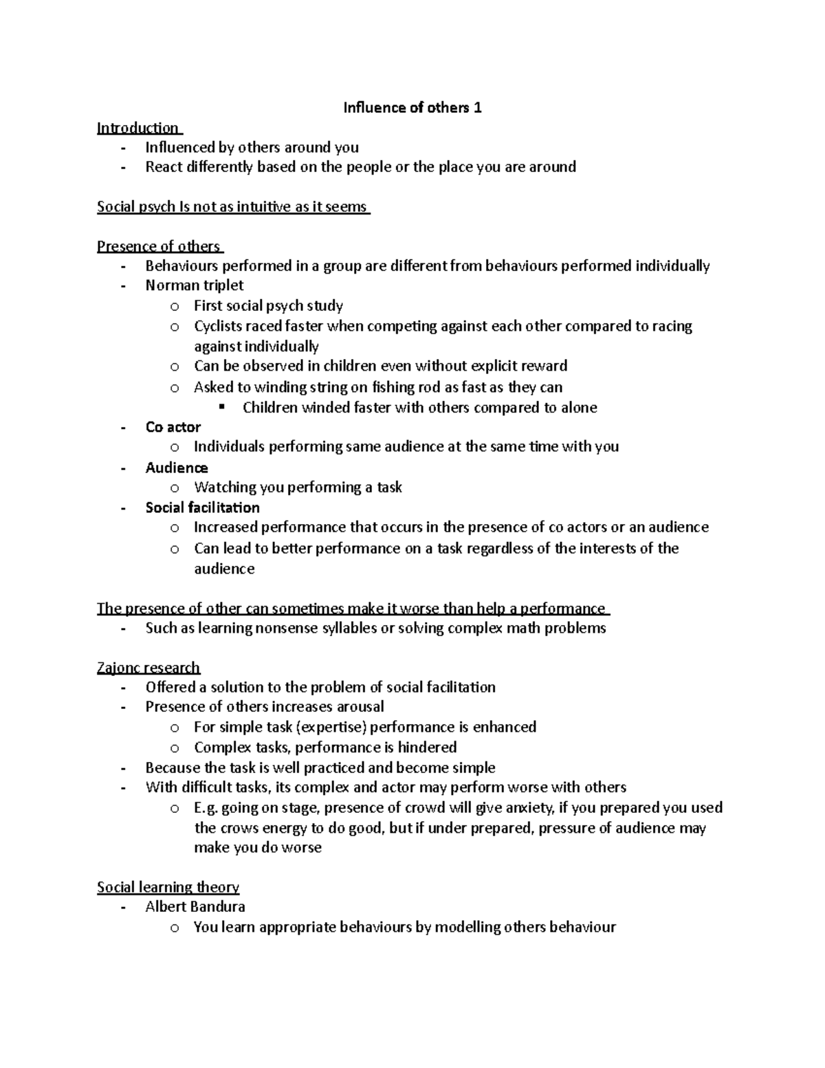 Psych Web Moduel 11 - Influence of others 1 - Influence of others 1 ...