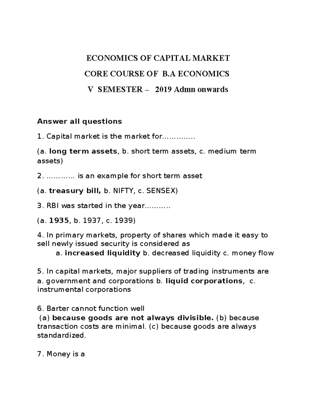 economics-of-capital-market-ba-economics-studocu