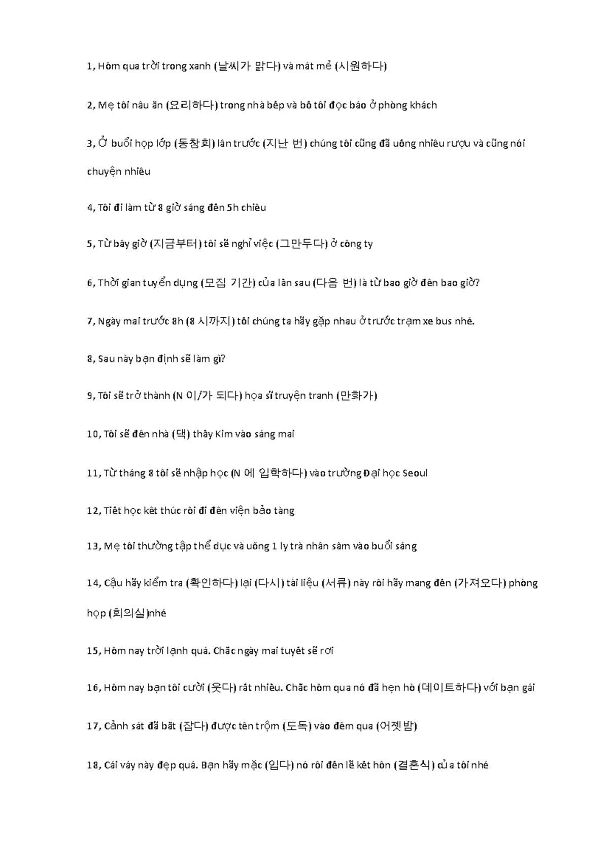 BAI TAP 11,12,13 - thg sdrg fgss sẻt - 1, Hôm qua tr ời trong xanh ...