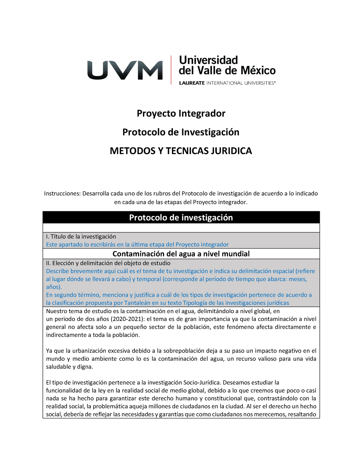 Proyecto Integrador Metodos Proyecto Integrador Protocolo De