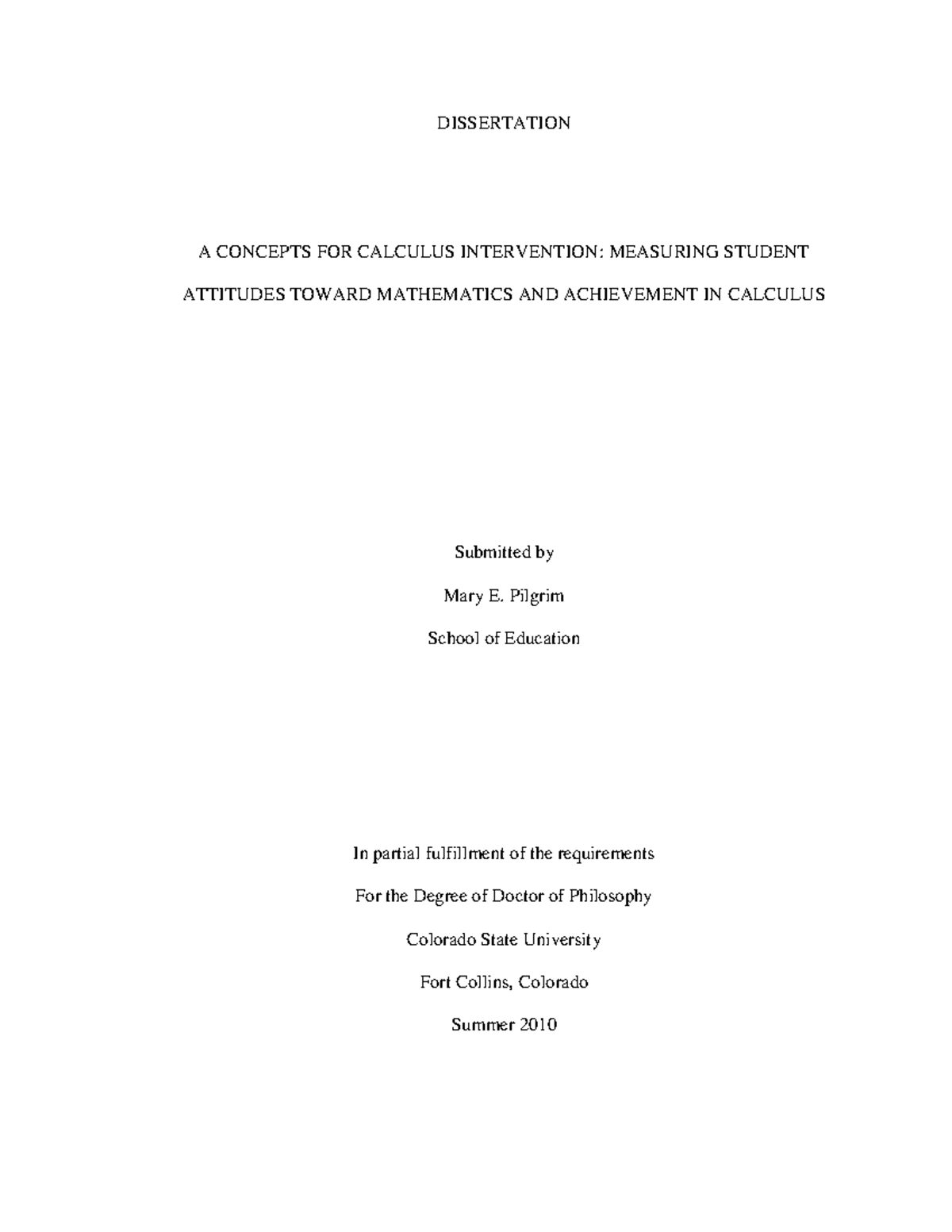 354419920 - Cours - Dissertation A Concepts For Calculus Intervention 