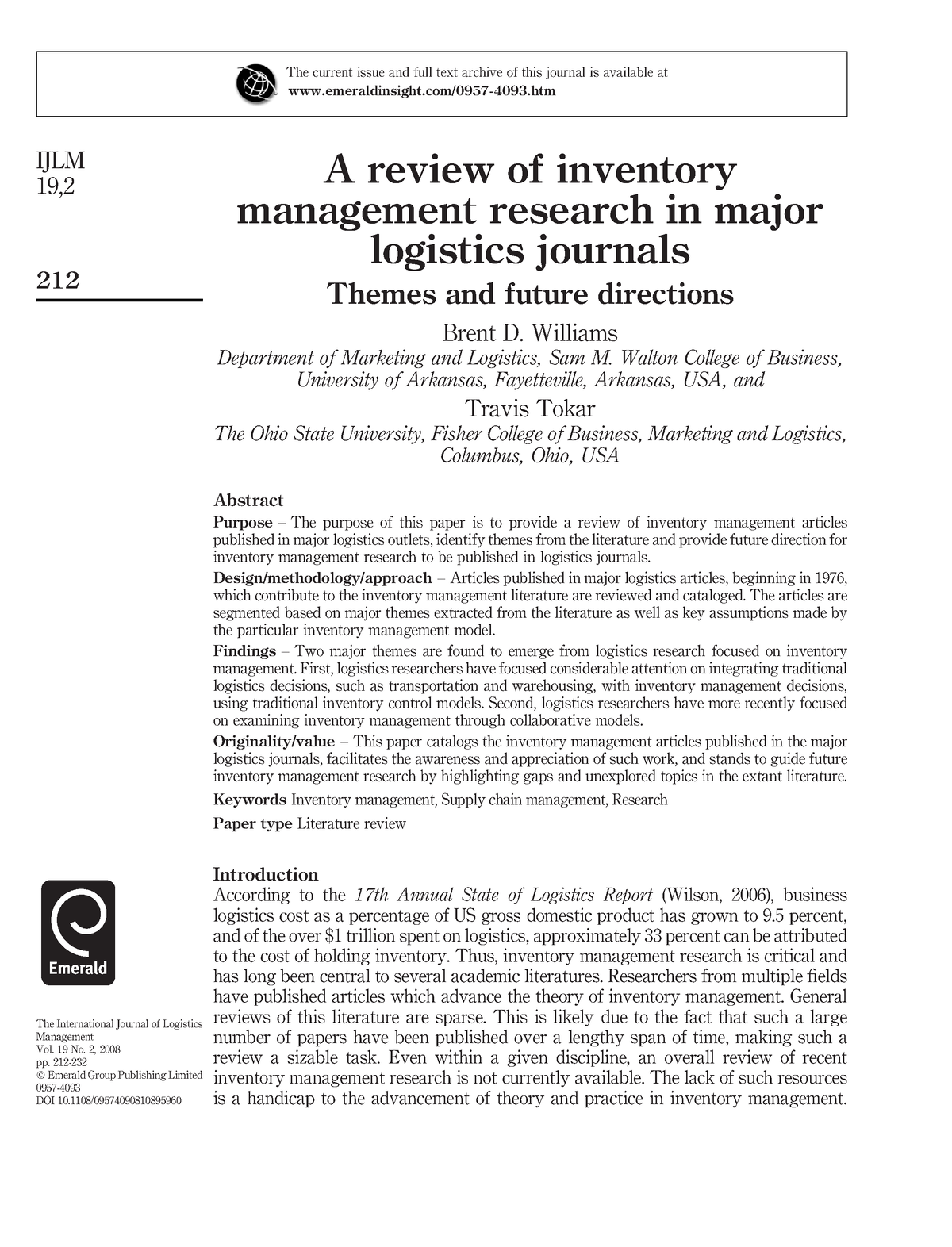 inventory management phd dissertation