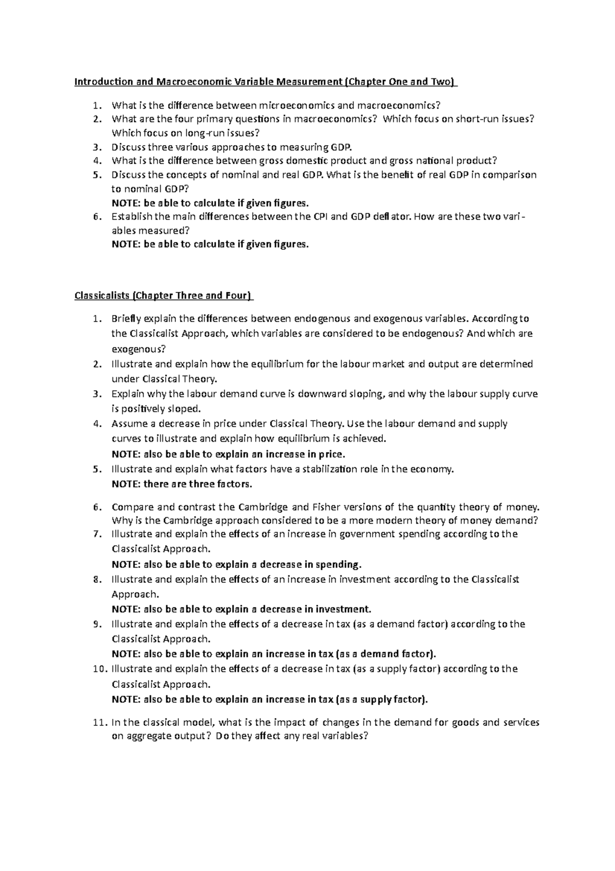 ECO 221-Revision - 1%2c2%2c3%2c4 - Introduction and Macroeconomic ...