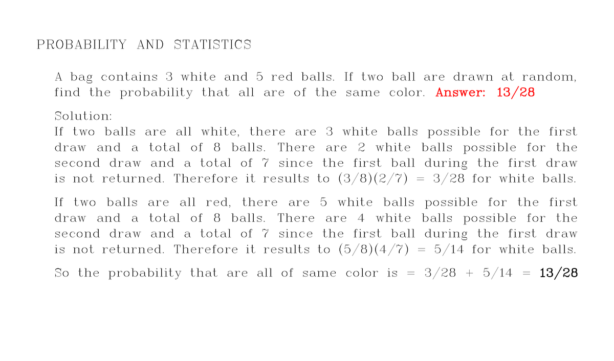 A bag contains 4 white, 5 red and 6 blue balls Three balls are drawn at  random from the - Maths - Relations and Functions - 14752227 |  Meritnation.com