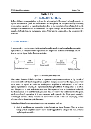 Wavelength Division Multiplexing and optical networks - MODULE 6 ...