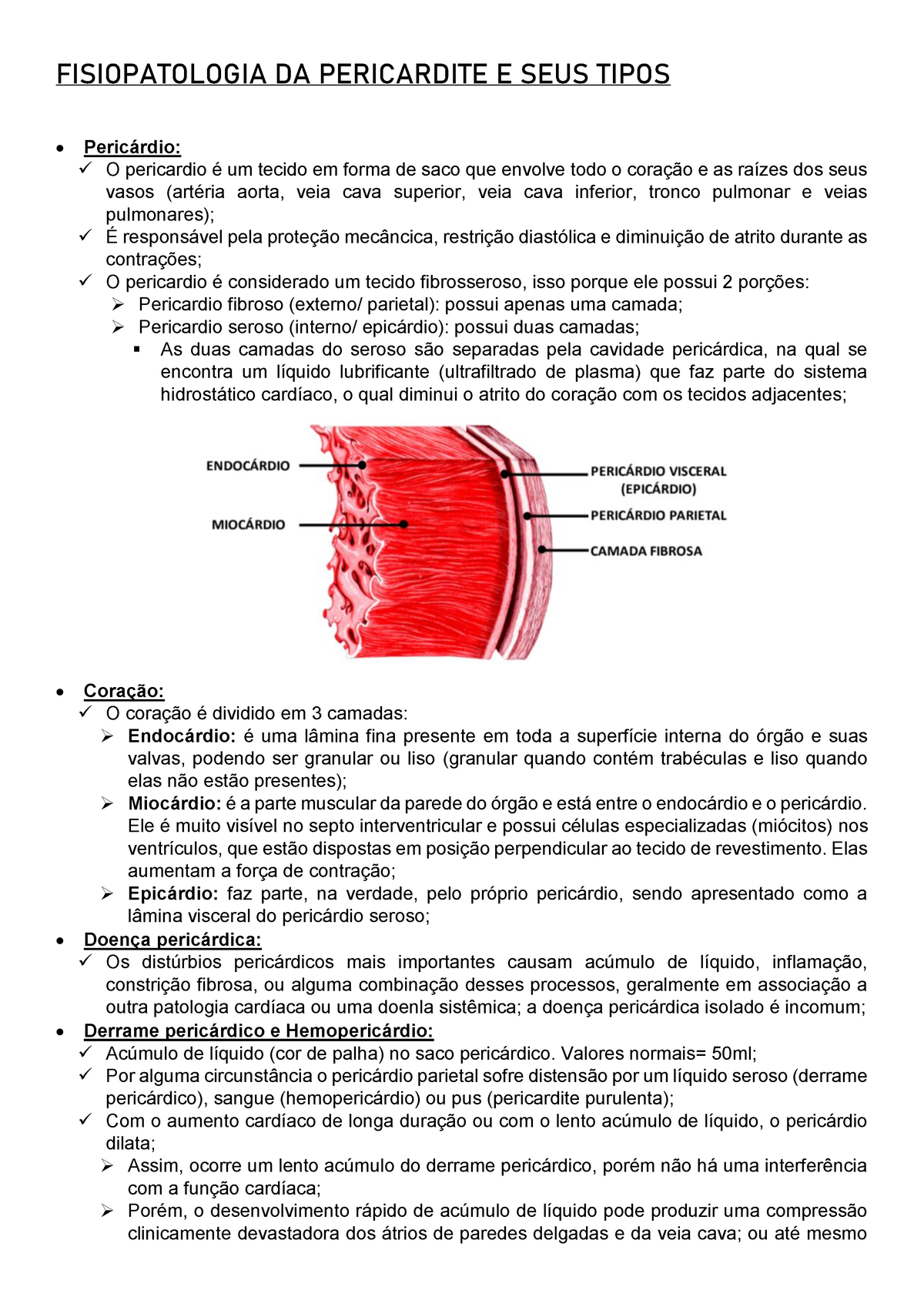 Fisiopatologia DA Pericardite E SEUS Tipos - FISIOPATOLOGIA DA ...