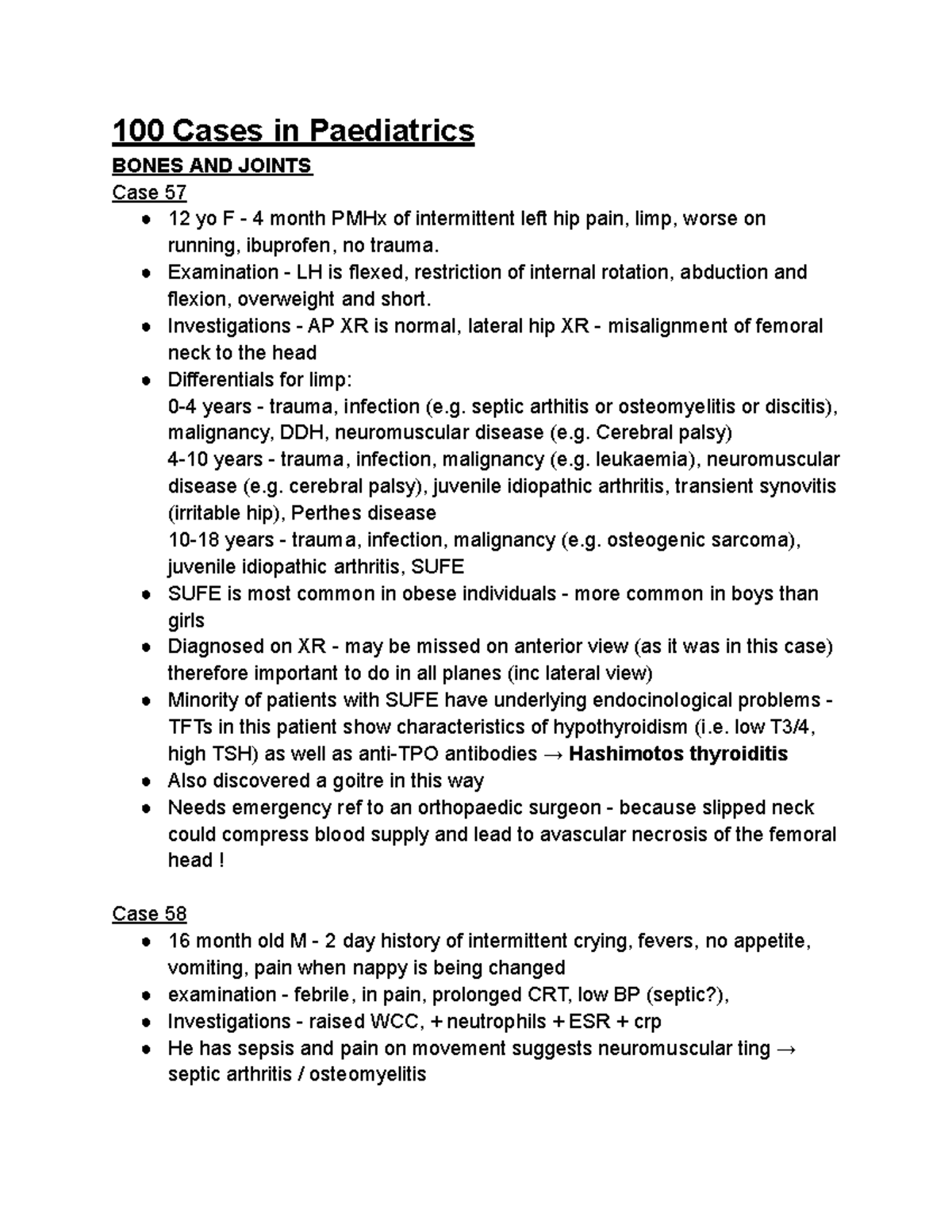 100 Cases In Paediatrics - Bones AND Joints - 100 Cases In Paediatrics ...