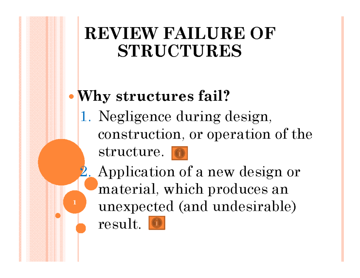 4) Chapter 1 Introduction man - REVIEW FAILURE OF STRUCTURES Why ...