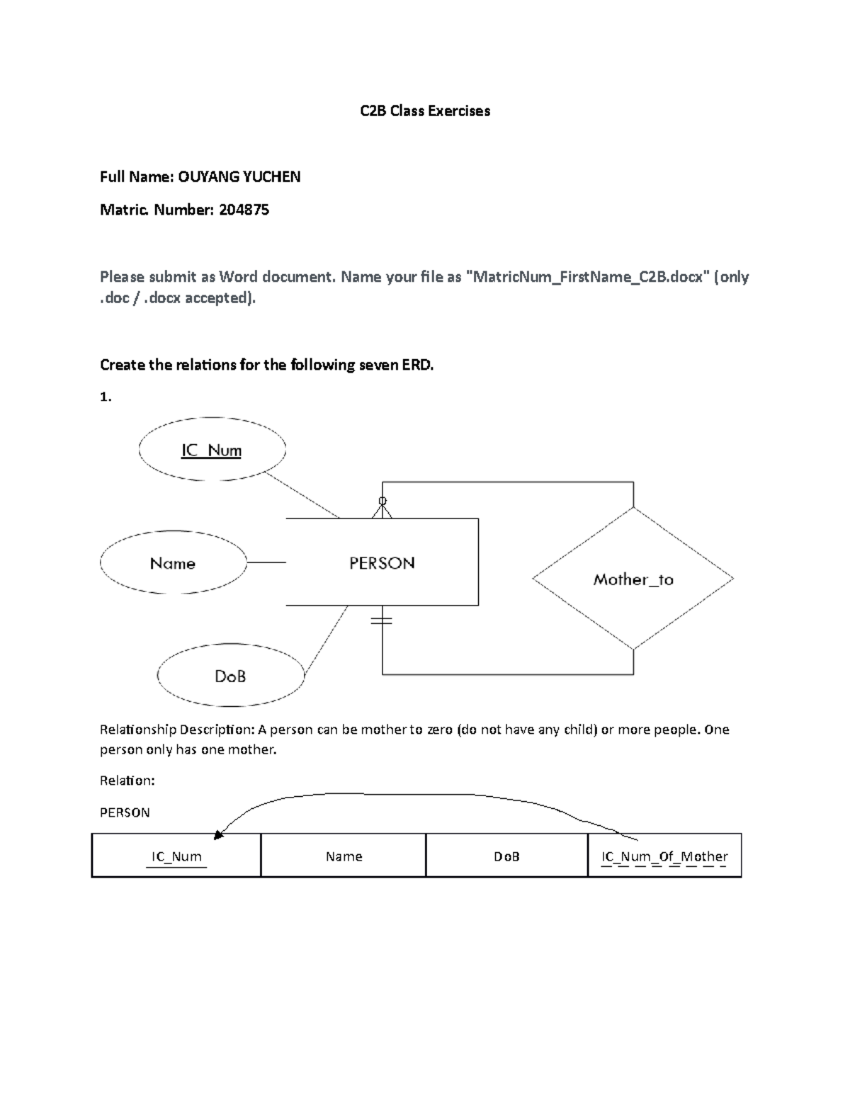 Database Design Part Exercises Relation - Pembangunan Aplikasi ...