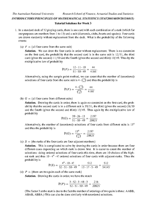 Formula-sheet - Formula-sheet - Table 1: Summary of discrete ...