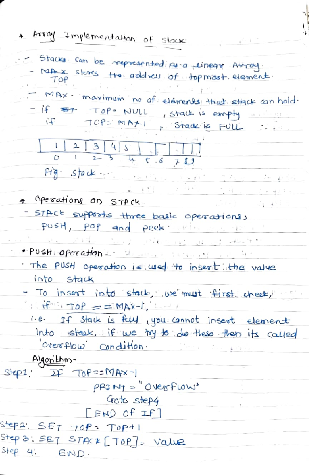 DSA stack - dsa - Array Tmplementaton of staK Stacks Can be reprcse ...