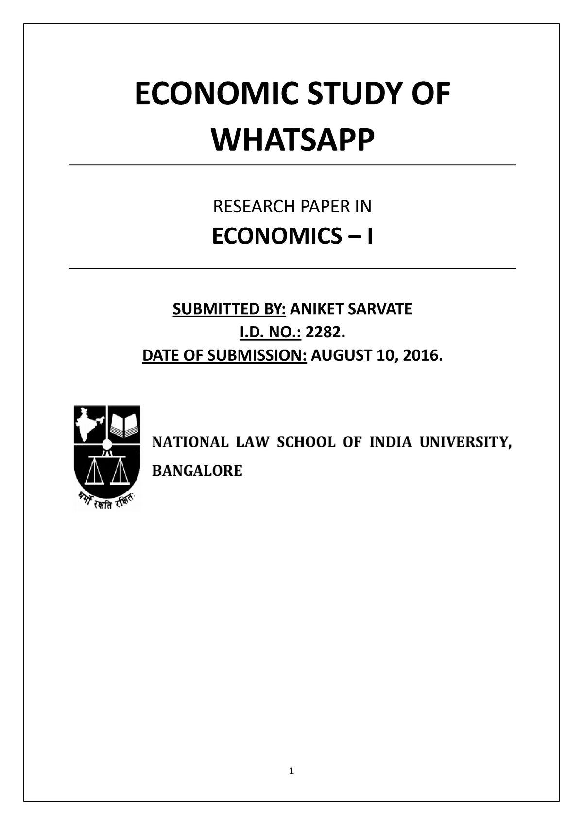 research paper in economics