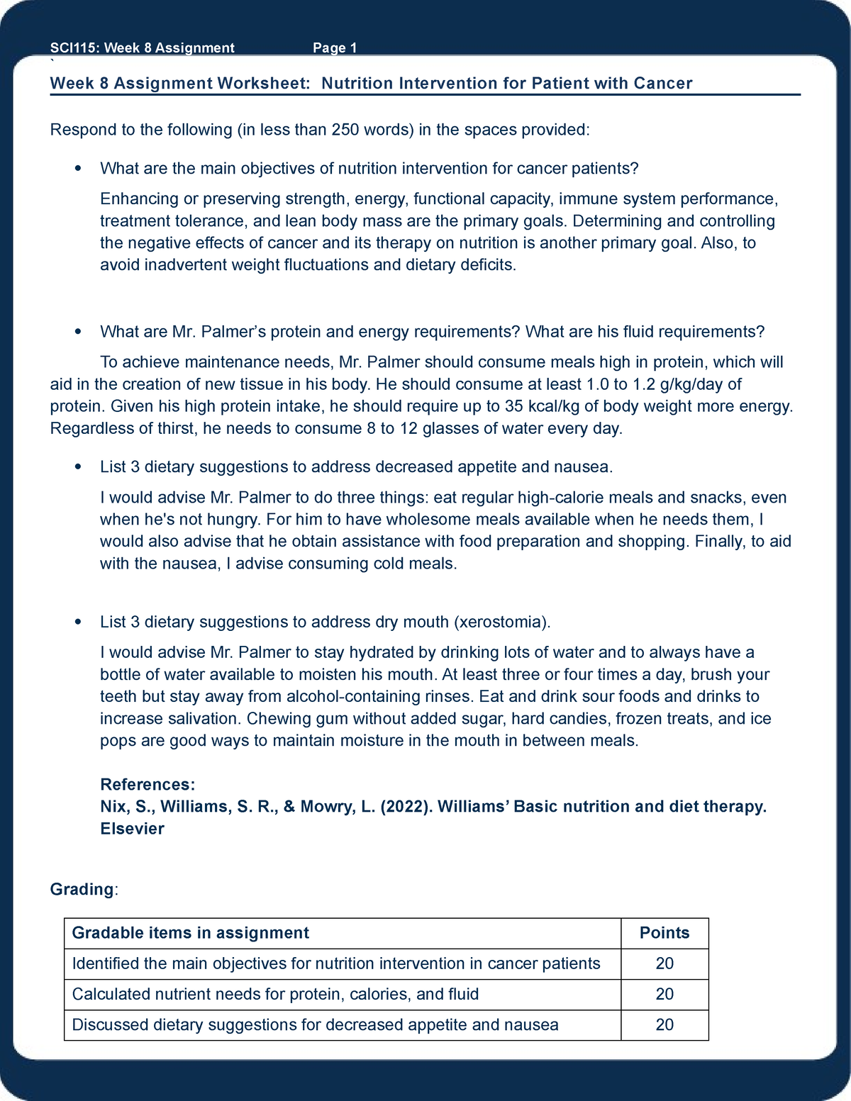 assignment worksheet 8