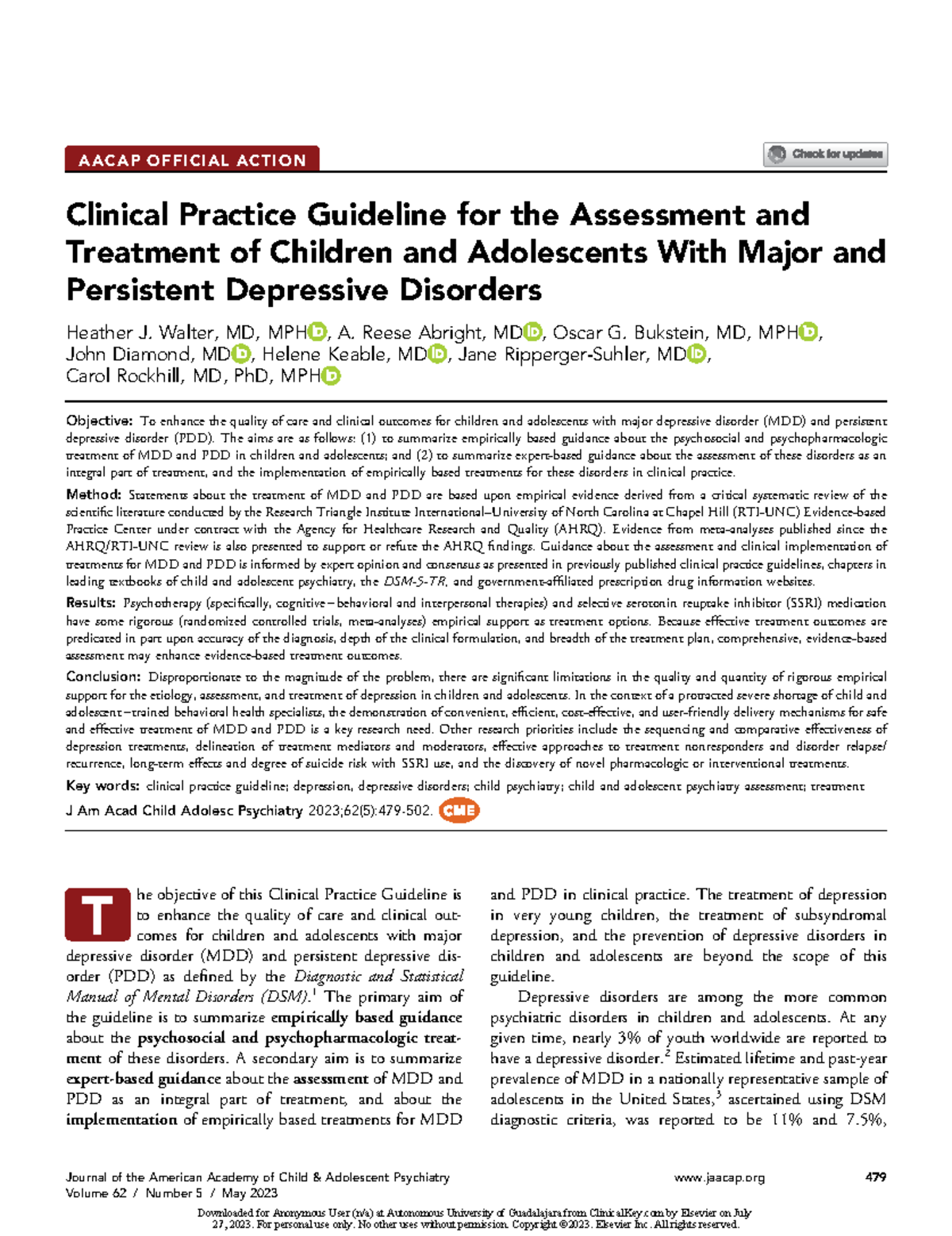 American+Academy+of+Child+%26+Adolescent+Psychiatry - Clinical Practice ...