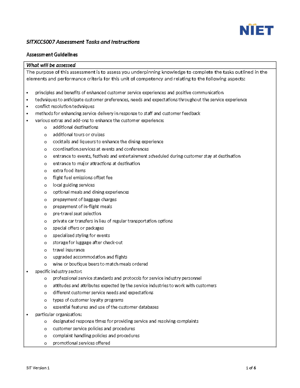 Sitxccs 007 Assessment - Case Study - SITXCCS007 Assessment Tasks and ...