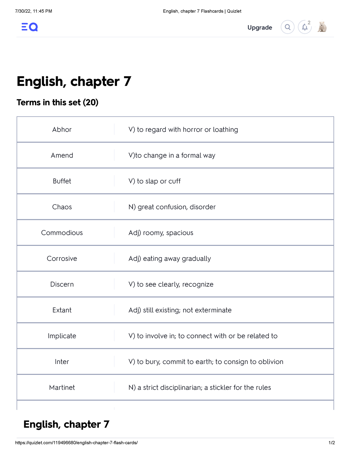 English, Chapter 7 Flashcards Quizlet - 7/30/22, 11:45 PM English ...