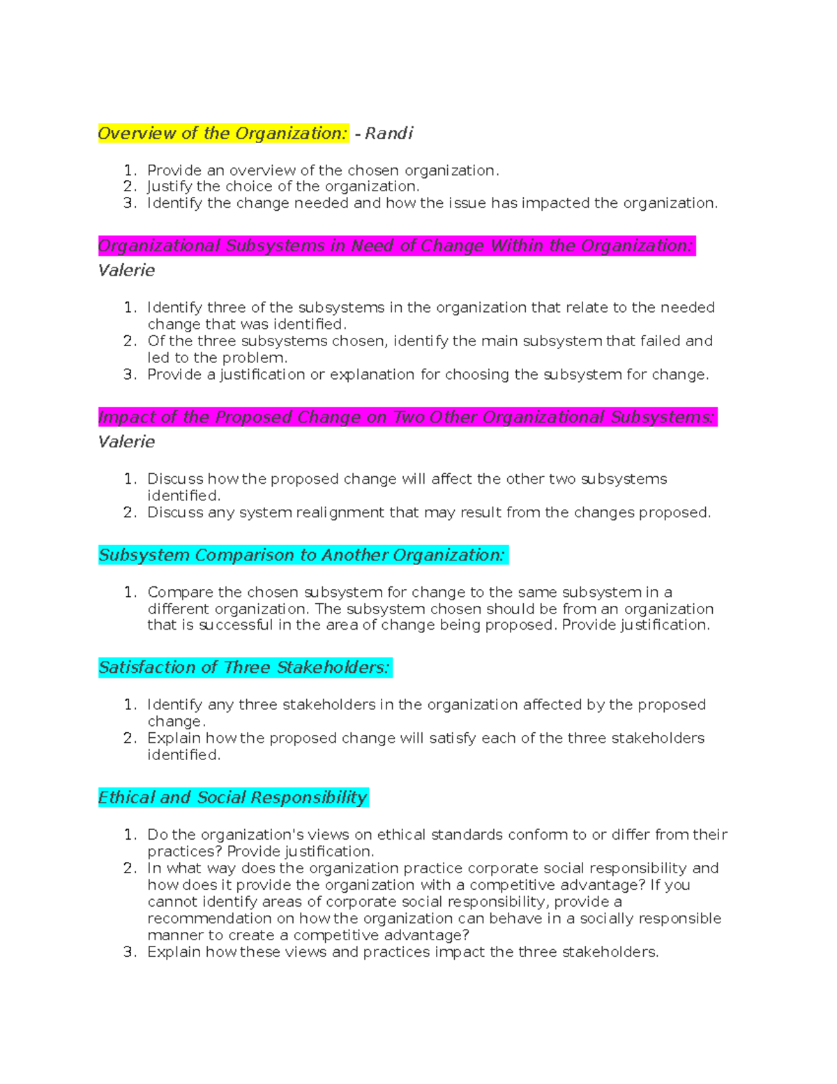 Overview Of The Organization - MGT-420 - GCU - Studocu