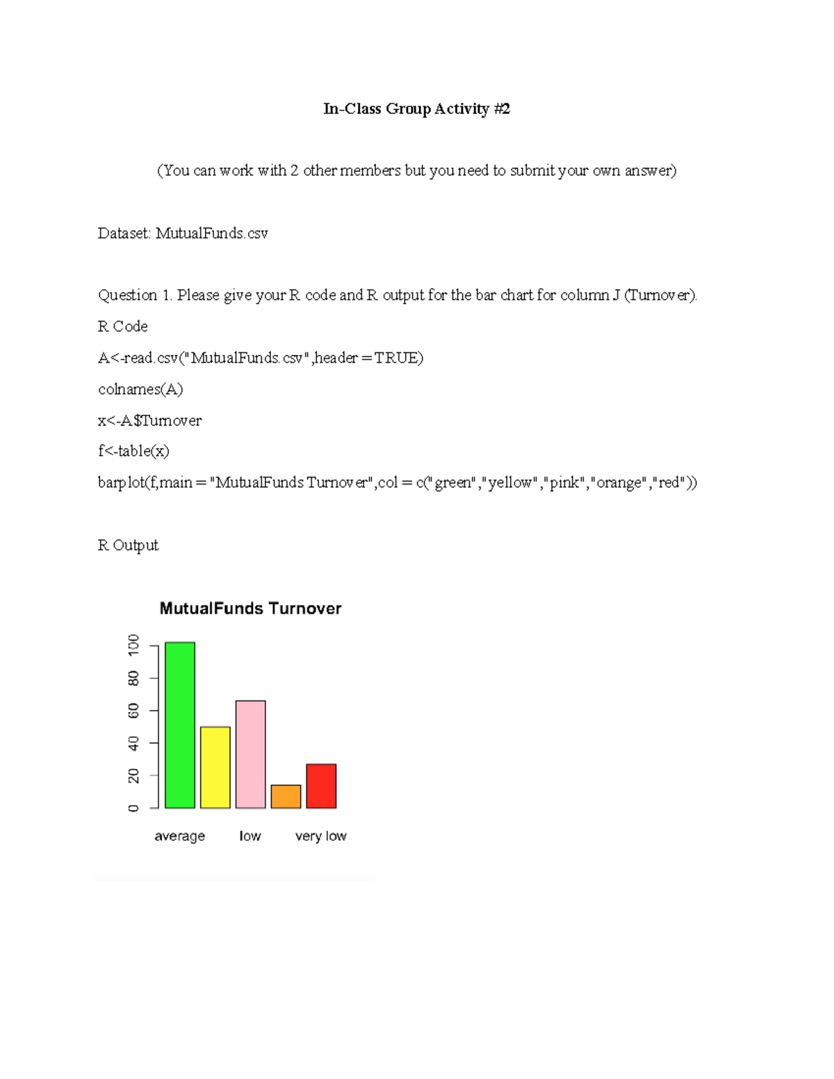 In class Quiz2 Course Quiz In Class Group Activity You Can Work