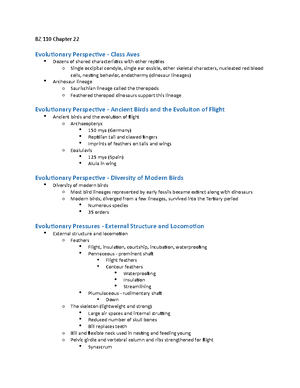 BZ 110 Chapter 20 - Animal Biology - BZ 110 Chapter 20 Evolutionary