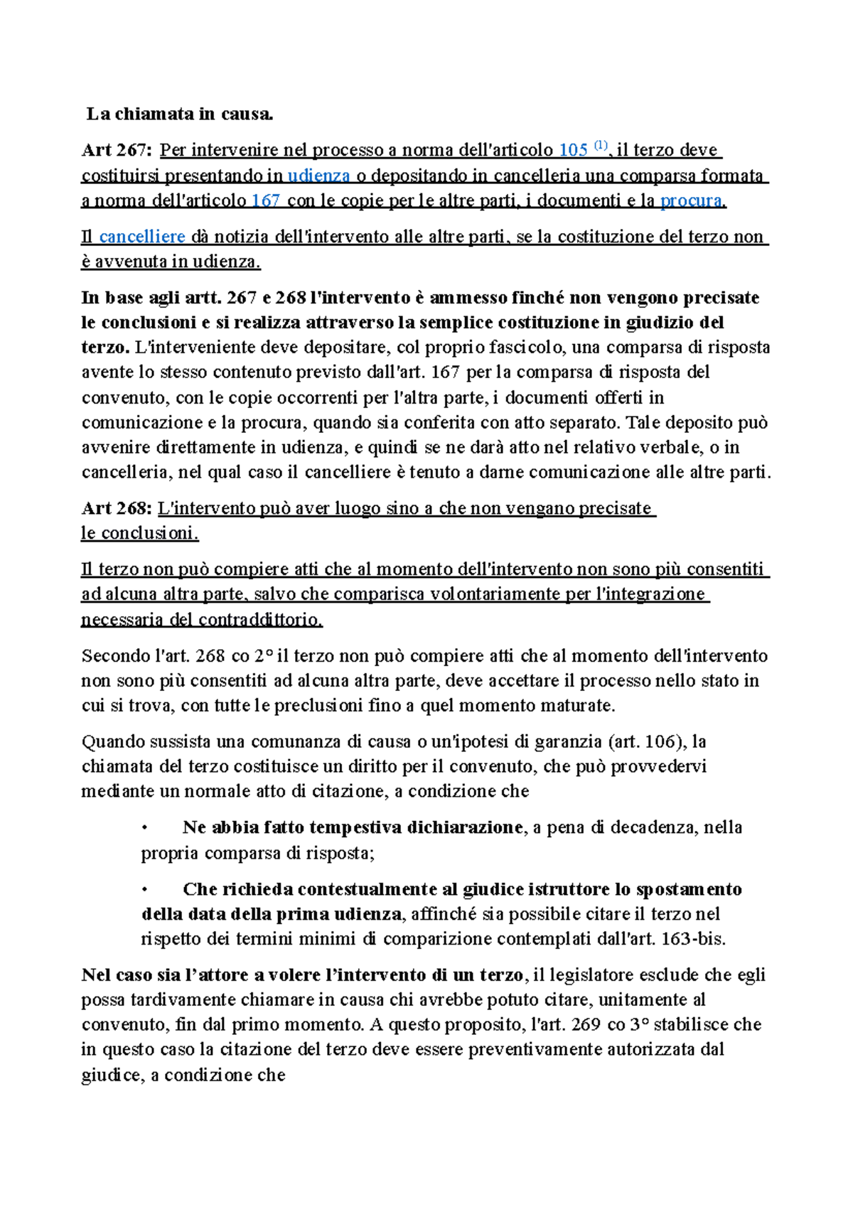 chiamata in causa di terzo