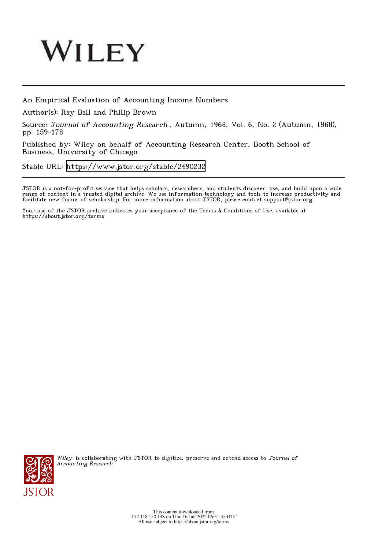 journal of empirical research in accounting