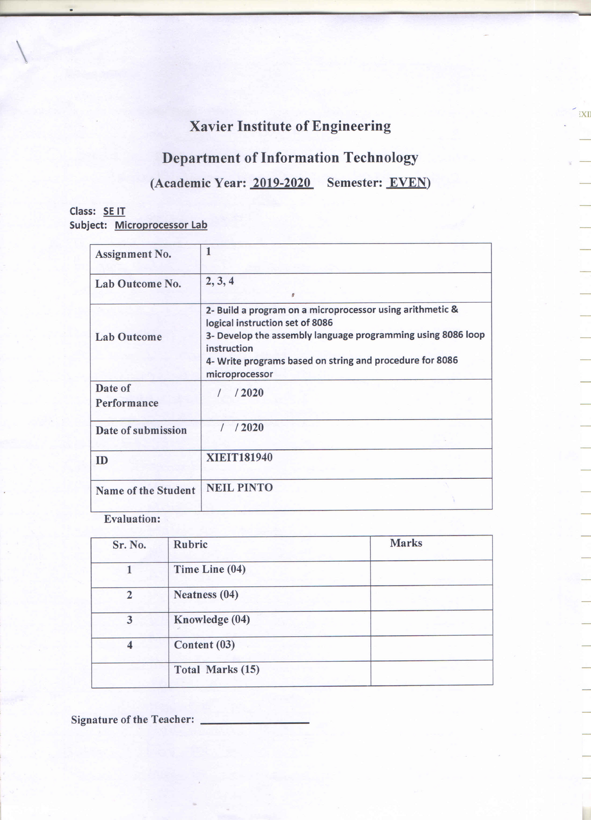 computer architecture and organization assignment