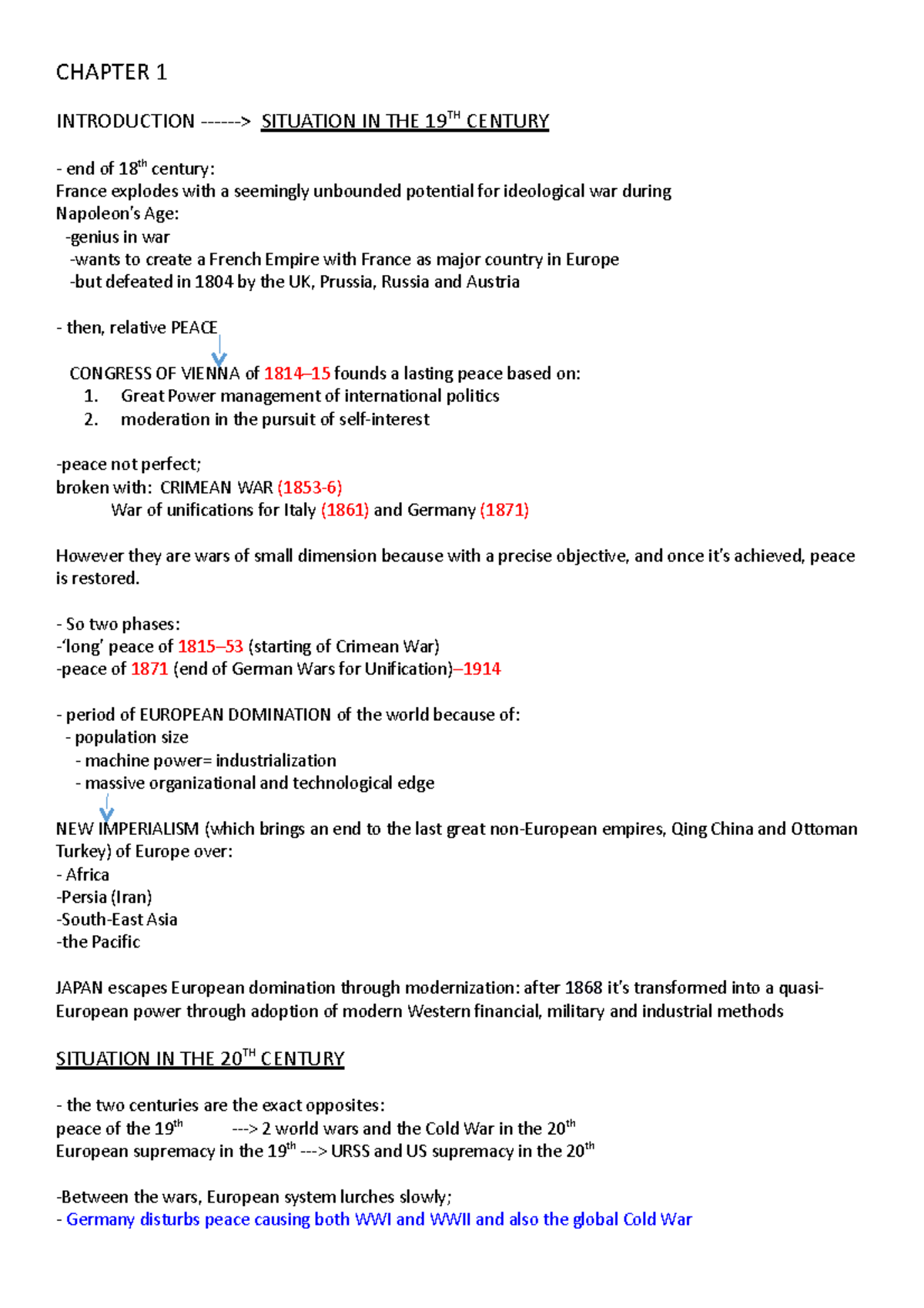 Chapter 1, Contemporary History - CHAPTER 1 INTRODUCTION -> SITUATION ...