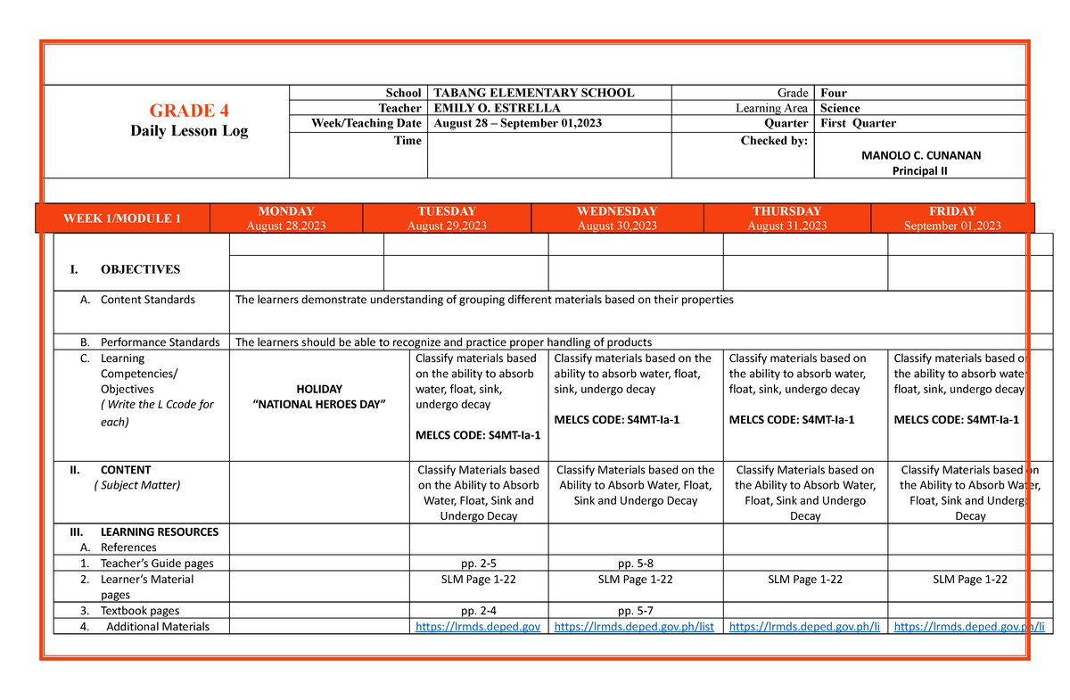 grade 4 powerpoint presentation quarter 1 week 1 melc based