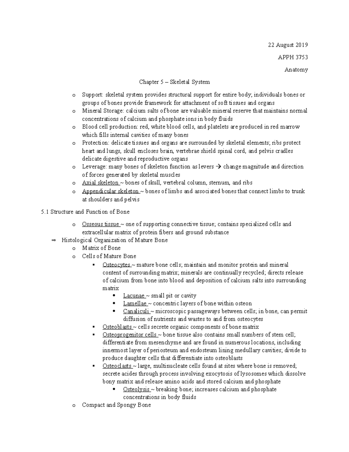 chapter 5 connect homework anatomy and physiology