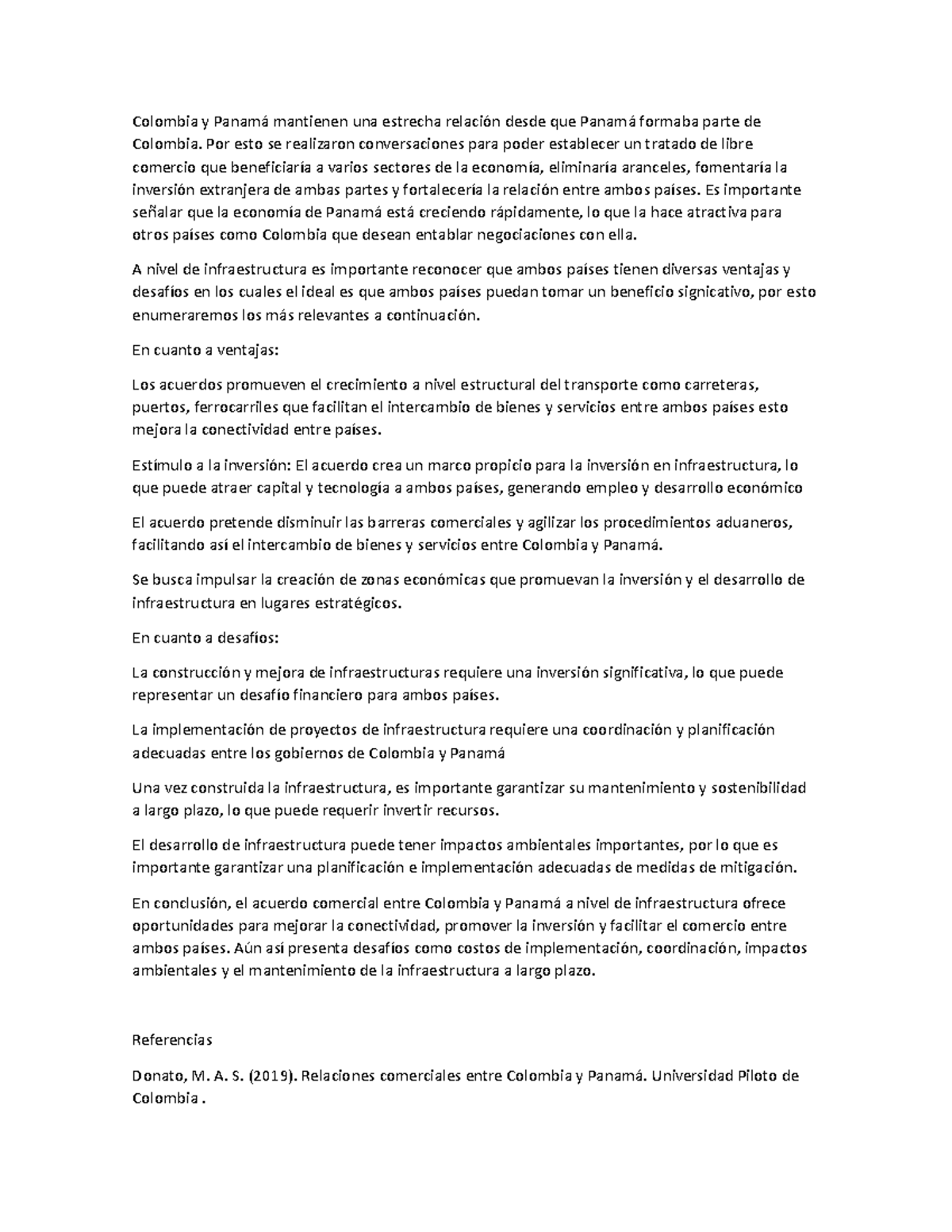 Aporte 1 entrega infrestructura - Colombia y Panamá mantienen una ...