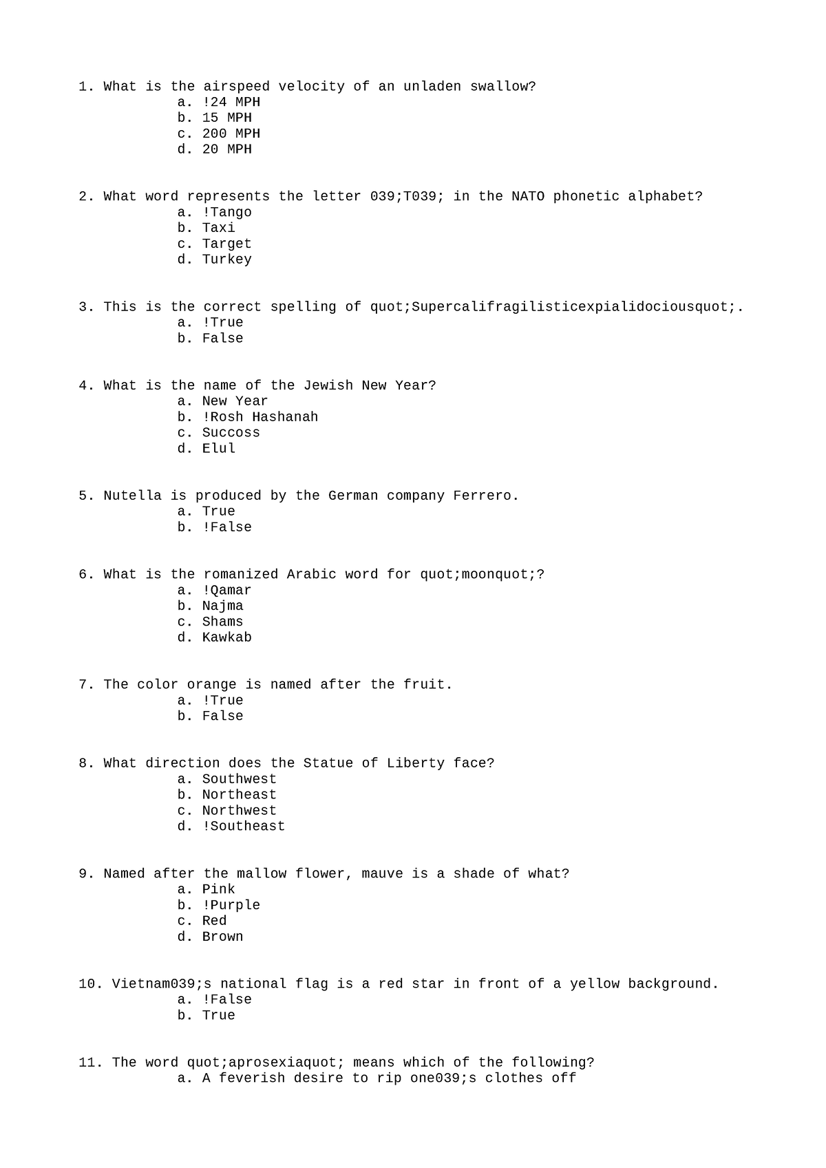 ANT162 Answer 8 - What is the airspeed velocity of an unladen swallow ...