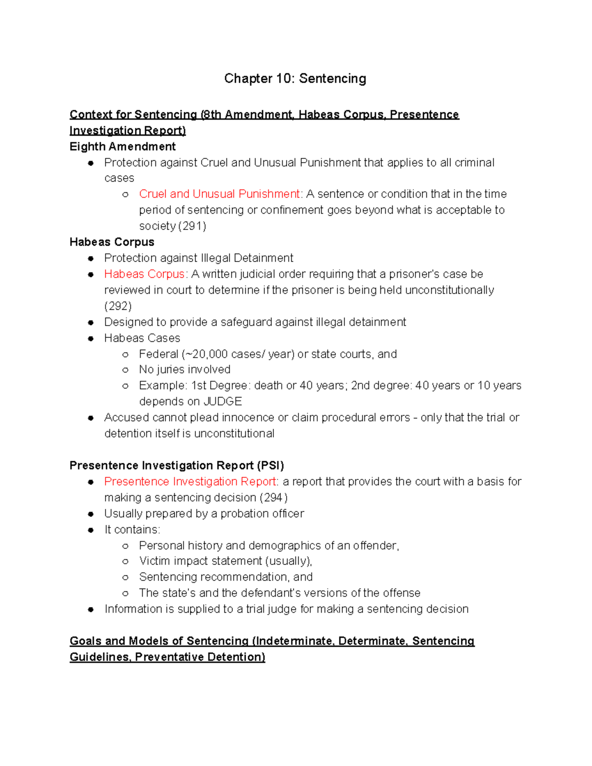 CJE Standard Answers