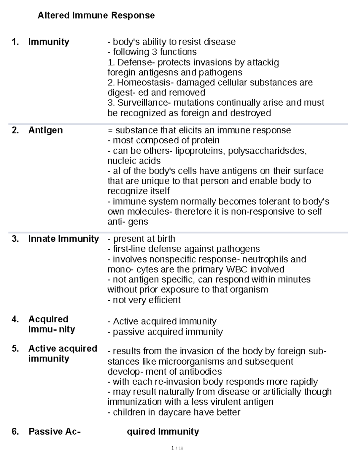 Altered Immune Response - Antibodies Immune globulins produced by ...