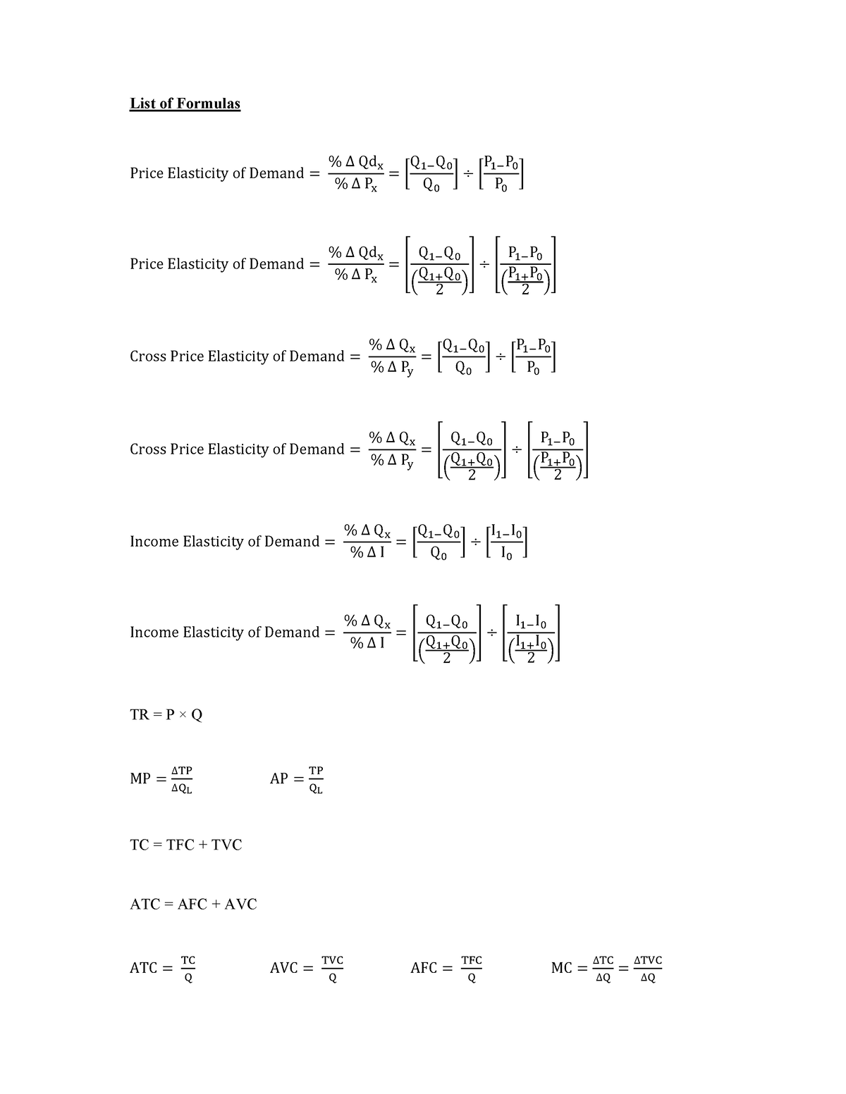 formula-list-for-exam-list-of-formulas-price-elasticity-of-demand