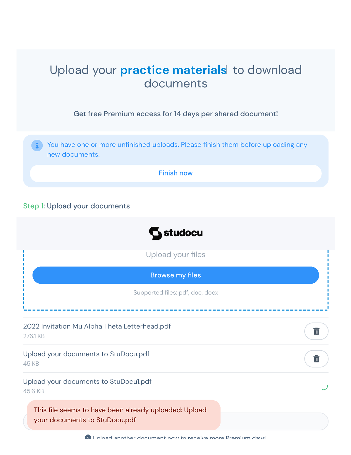 Upload Your Documents To Stu Docu 2 - Upload Your Practice Materials To ...