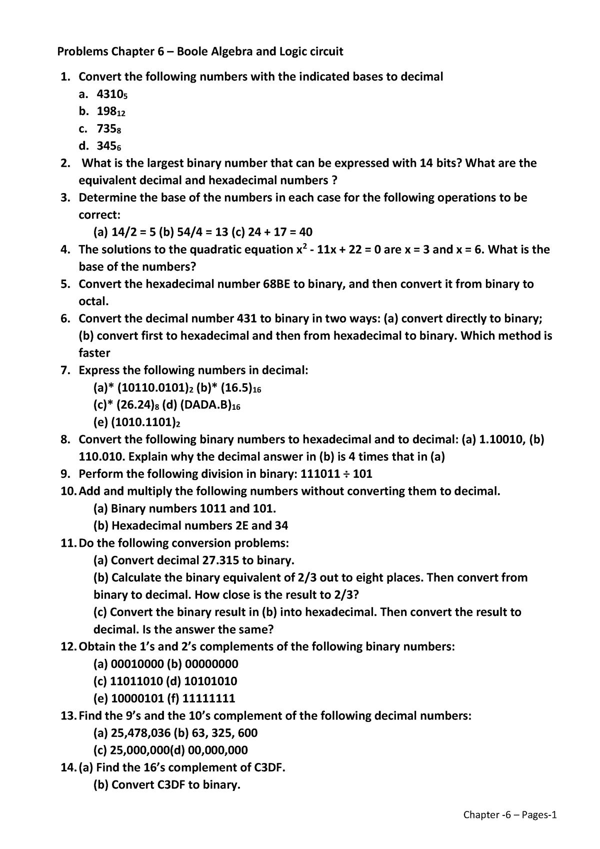 Problems-Chapter-6 -Contents - Chapter -6 – Pages- Problems Chapter 6 ...