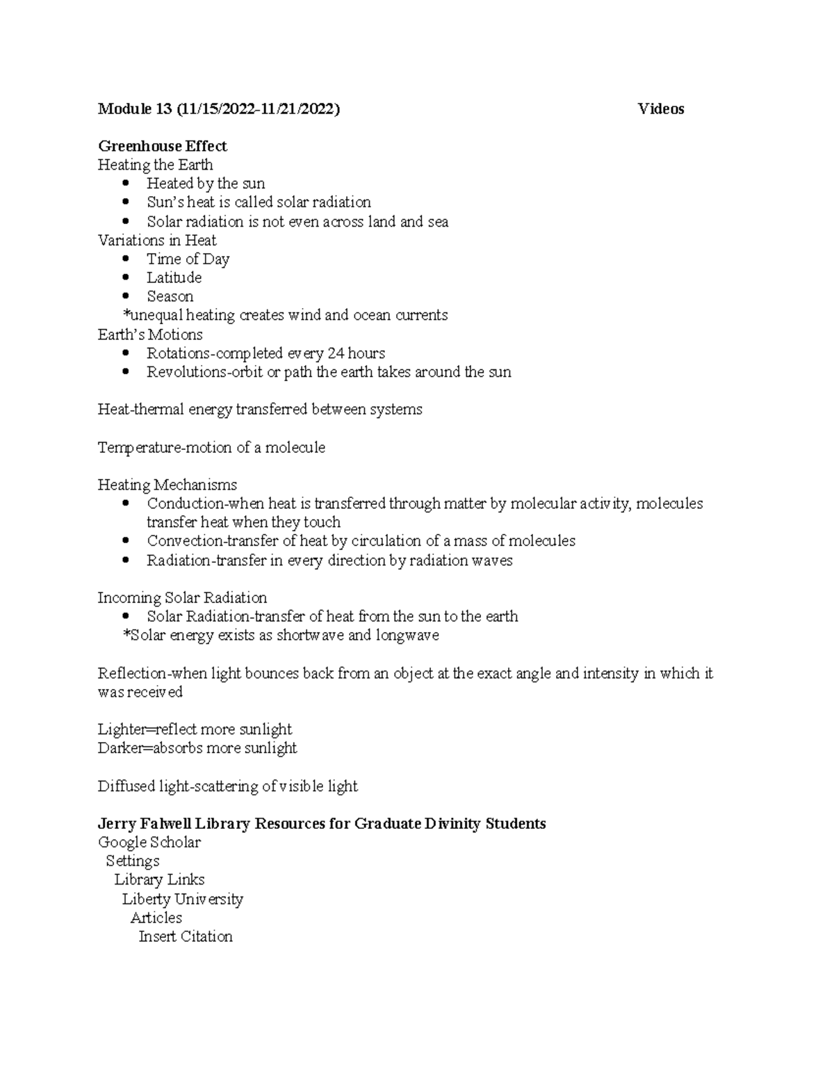 Module 13 Videos - Dr. Eric Tangumonkem video notes - Module 13 (11/15 ...