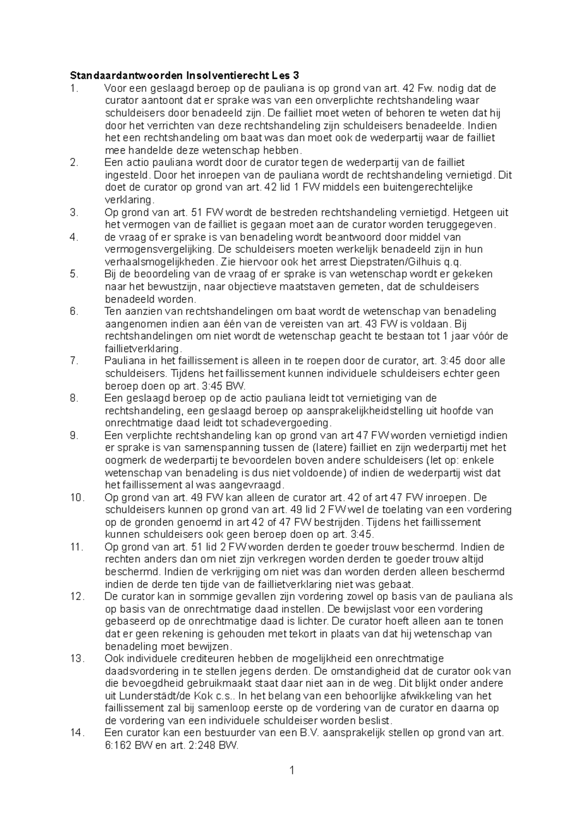 Standaardantwoorden Theorievragen Les 3 ISR HR DT - Standaardantwoorden ...