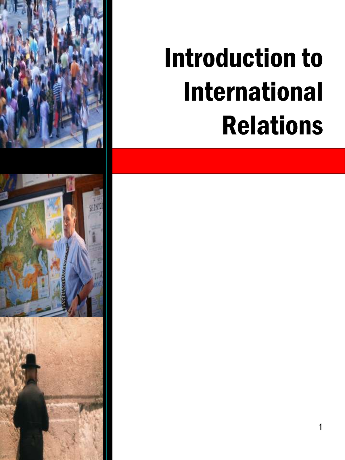 1-Introduction To International Relations - Introduction To ...