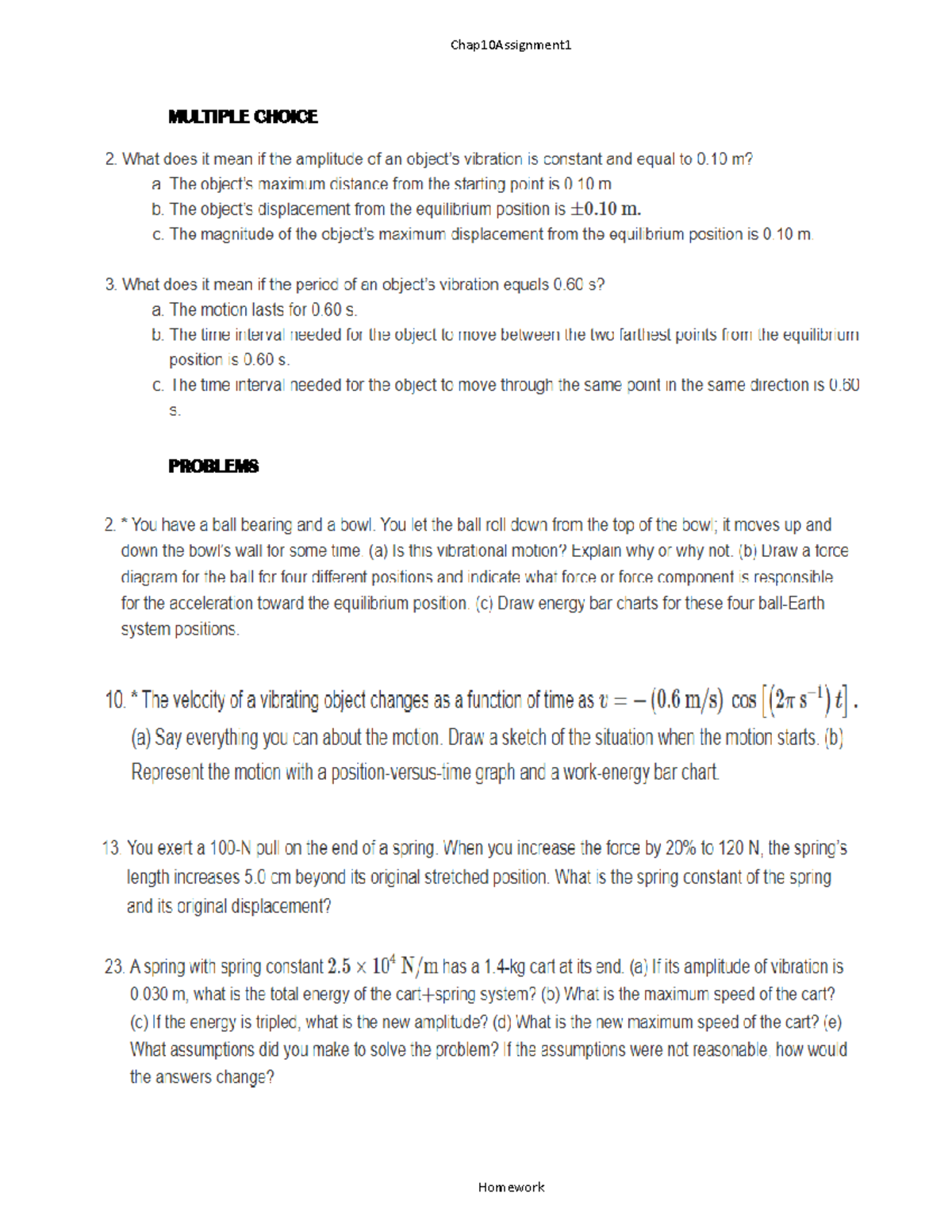 assignment chapter 10 test